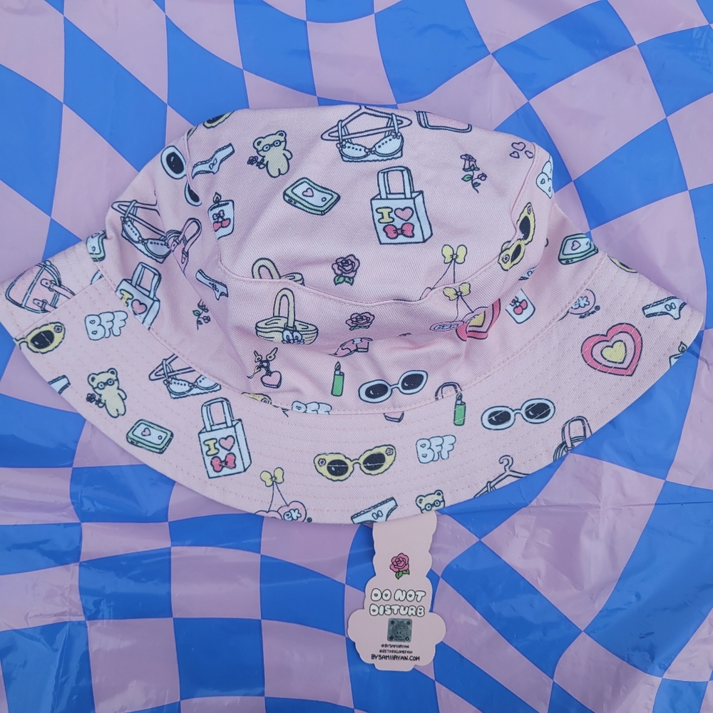 NWT By Samii Ryan x Esther Bunny Collab Do Not Disturb Bucket Hat